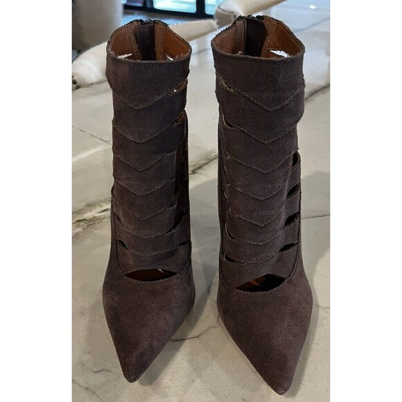 Steve Madden Cardi II  Brown Genuine Suede Womens Dress Boots Size 8 High Heel - Picture 1 of 6